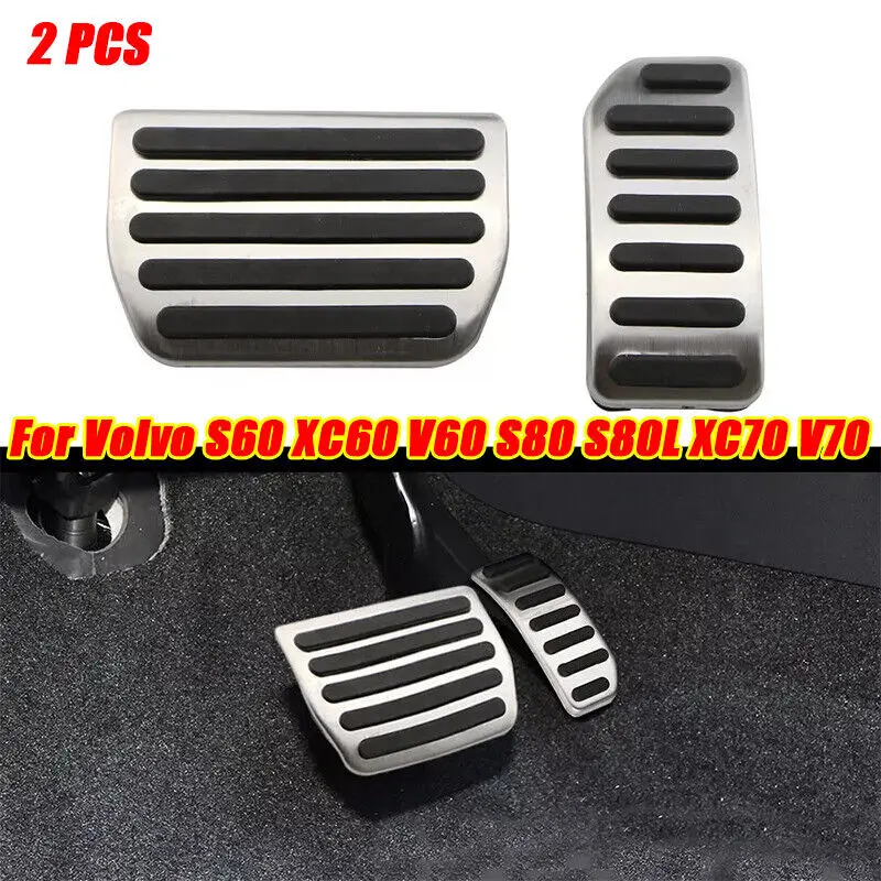 Genuine NO Drill Pedal Pads Kit For Volvo S60 XC60 V60 S80 S80L XC70 V70 2009-17