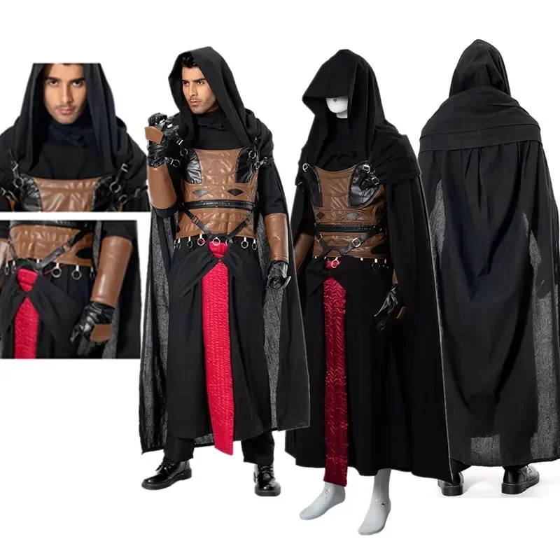

N66Revan Cosplay Fantasia Space Battle Knight Disguise Costume Adult Men Fantasy Cloak Outfits Halloween Carnival Party Suit2W$%