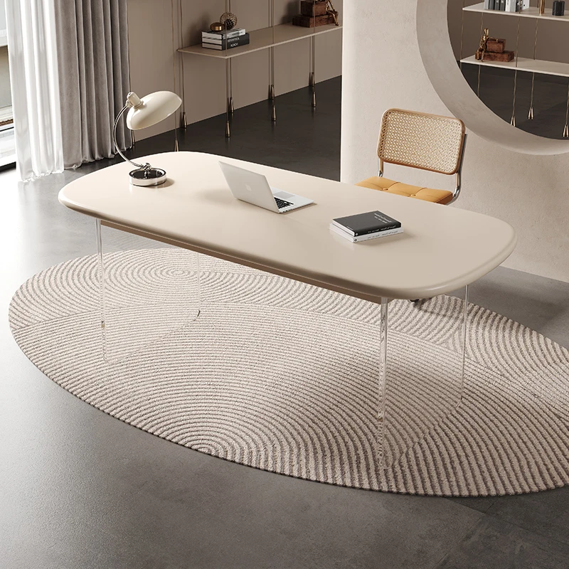 

French Modern Simple Office Desks Study Solid Wood Writing Office Desks Designer Nordic Suspended Office Furniture Mesa XYOD