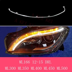 For Mercedes-Benz M-Class ML W166 166 ML300 ML350 ML400 ML450 Car DRL Headlight Light Guide Plate Daytime Running Light Tube Bar