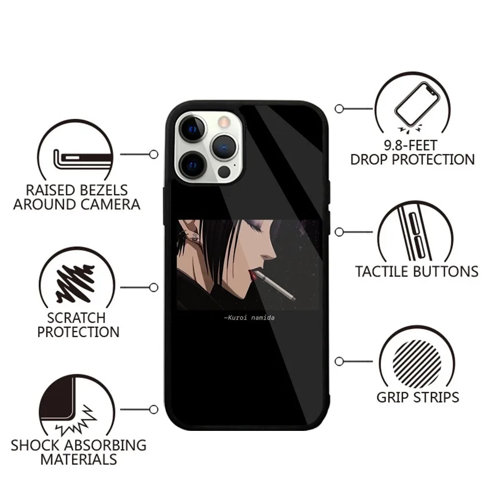 N-Nana Osaki Anime Phone Case Strong Magnetic For IPhone 16,15,14,13,Pro,Max,Plus,11,12,Mini For Magsafe Wireless Charging