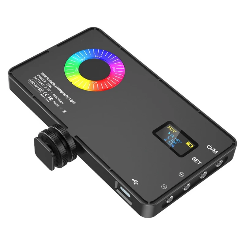 RGB LED Video Fill Light 4000Mah Battery Rechargeable Video Light Used For Photography Video Live Fill Easy Install