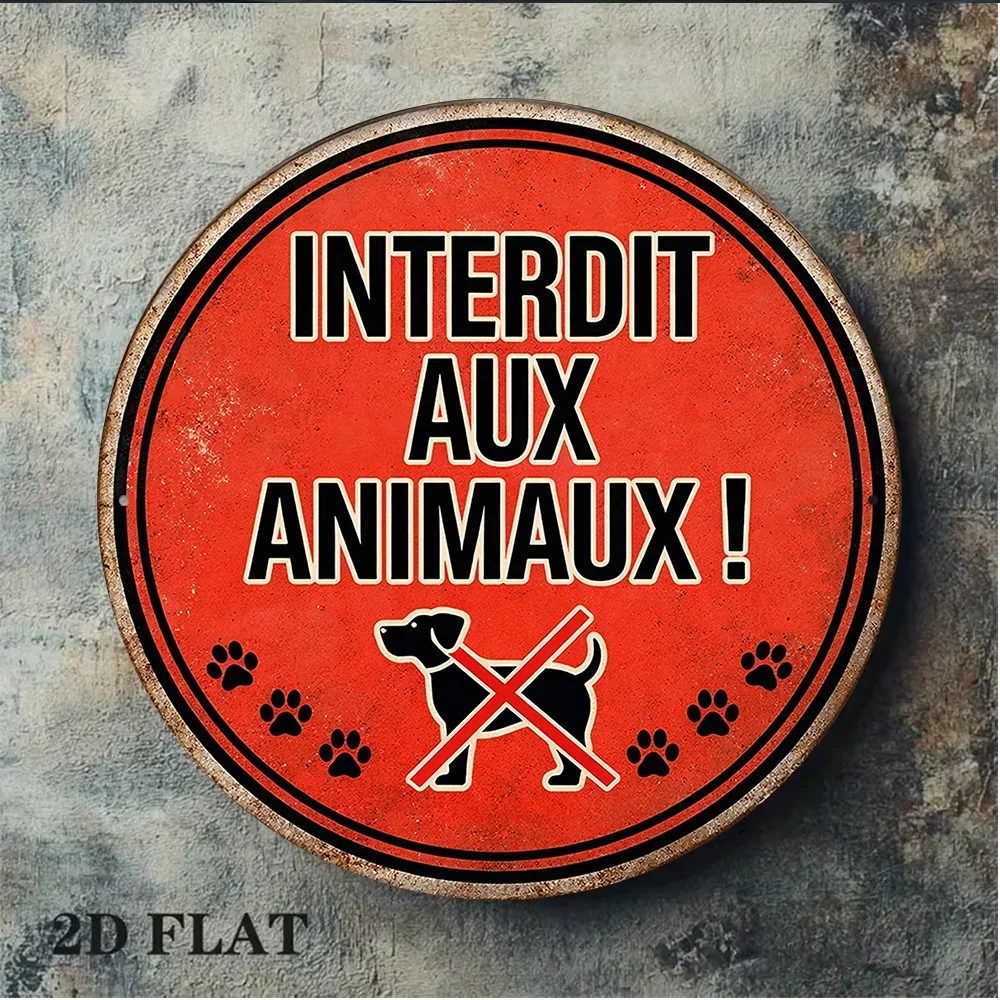 2D Flat Round Sign, 