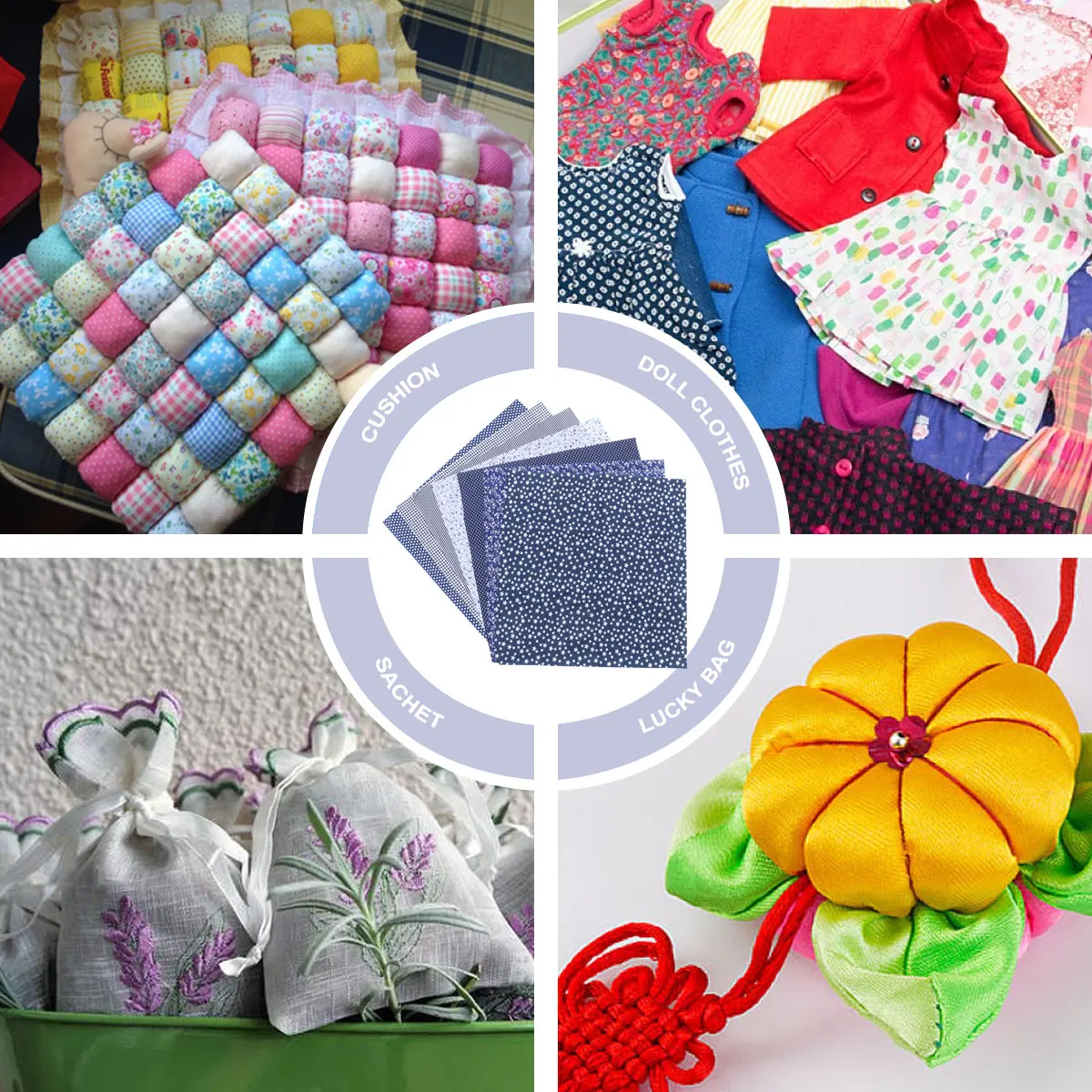 

7 Pcs/1 Patchwork Fabric DIY Sewing Small Floral Printing Cloth Quilting Cotton