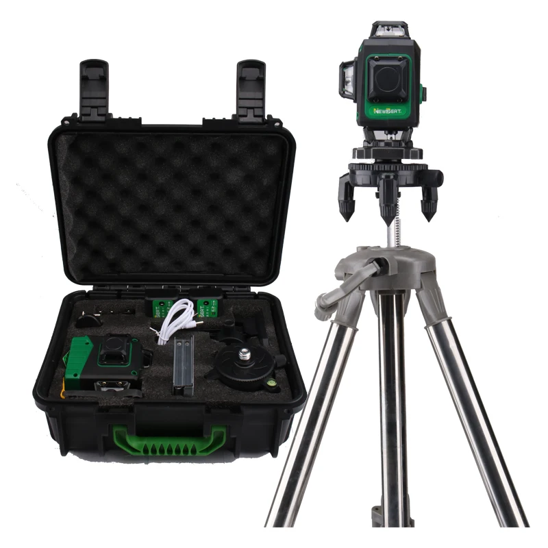 

NewBeat Rotary Nivel Laser 16 линий Беспроводной набор ручных электроинструментов 4D Зеленый Самолазерный нивелирующий 360