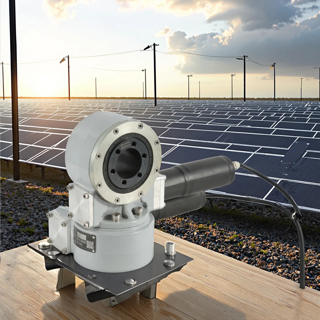SVH3 Factory Priced Dual Axis Solar Tracking System with Speed Reducers Slewing Drive  SVH3-62B-RC-24H3033-REV.A