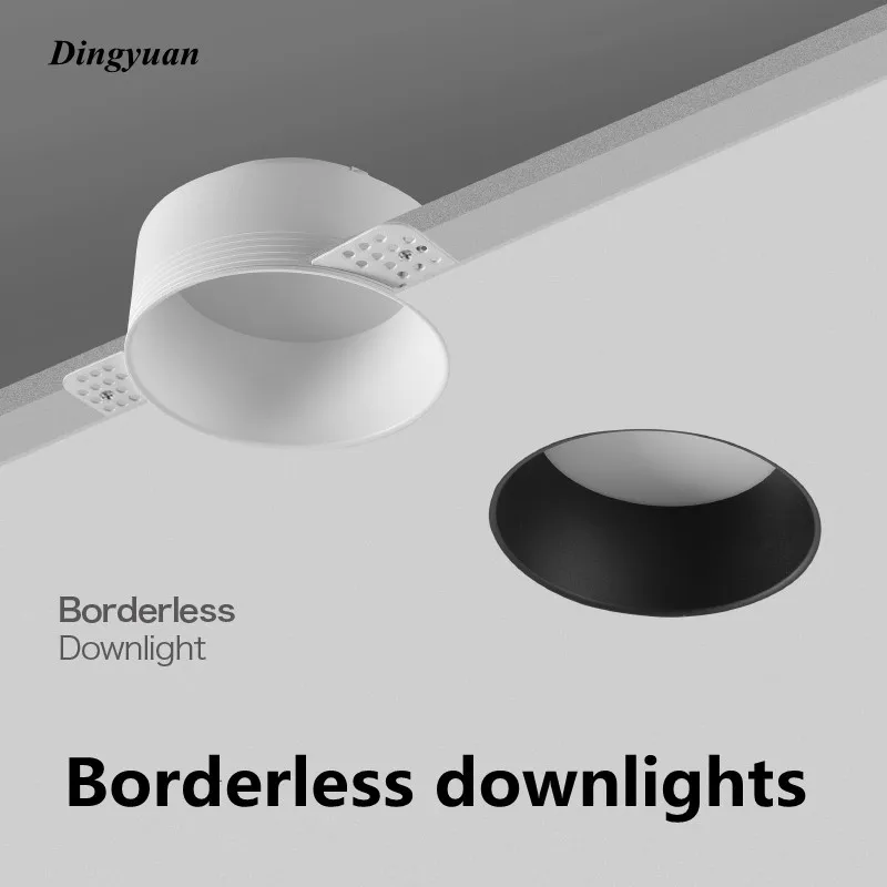 

Trimless Round Dimmable COB Downlights 5W 7W 9W 12W High End Recessed LED Ceiling Spot Lights Lamps For Indoor Residential Home