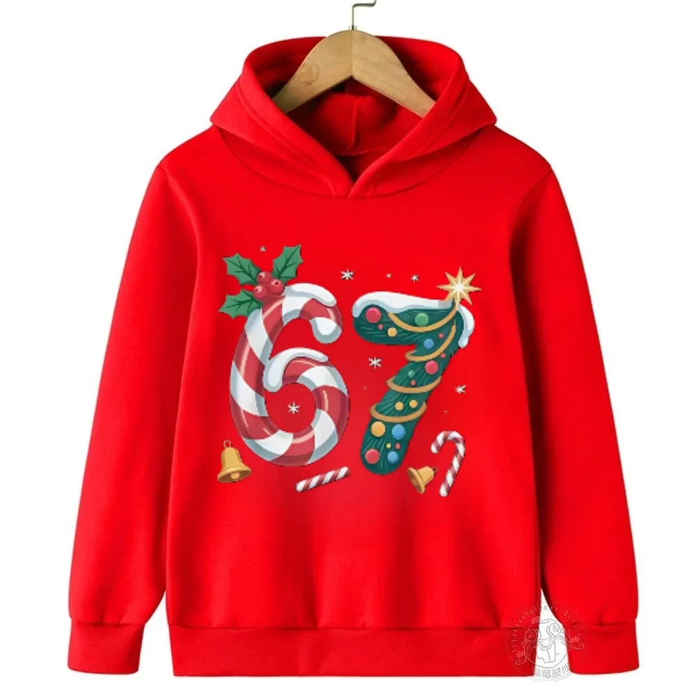 أطفال 67 ذبح هوديي الفيروسية ميمي + شعار عصري طفل البلوز المألوف وممتع للأطفال مريحة البلوز هوديي