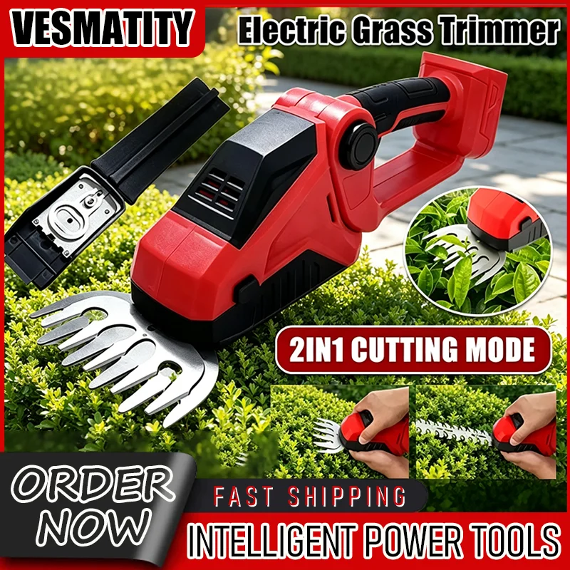 Handheld Garden Cordless Electric Grass Trimmer Hedge Trimmer Bush Trimmer Grass Shears for Milwaukee Battery