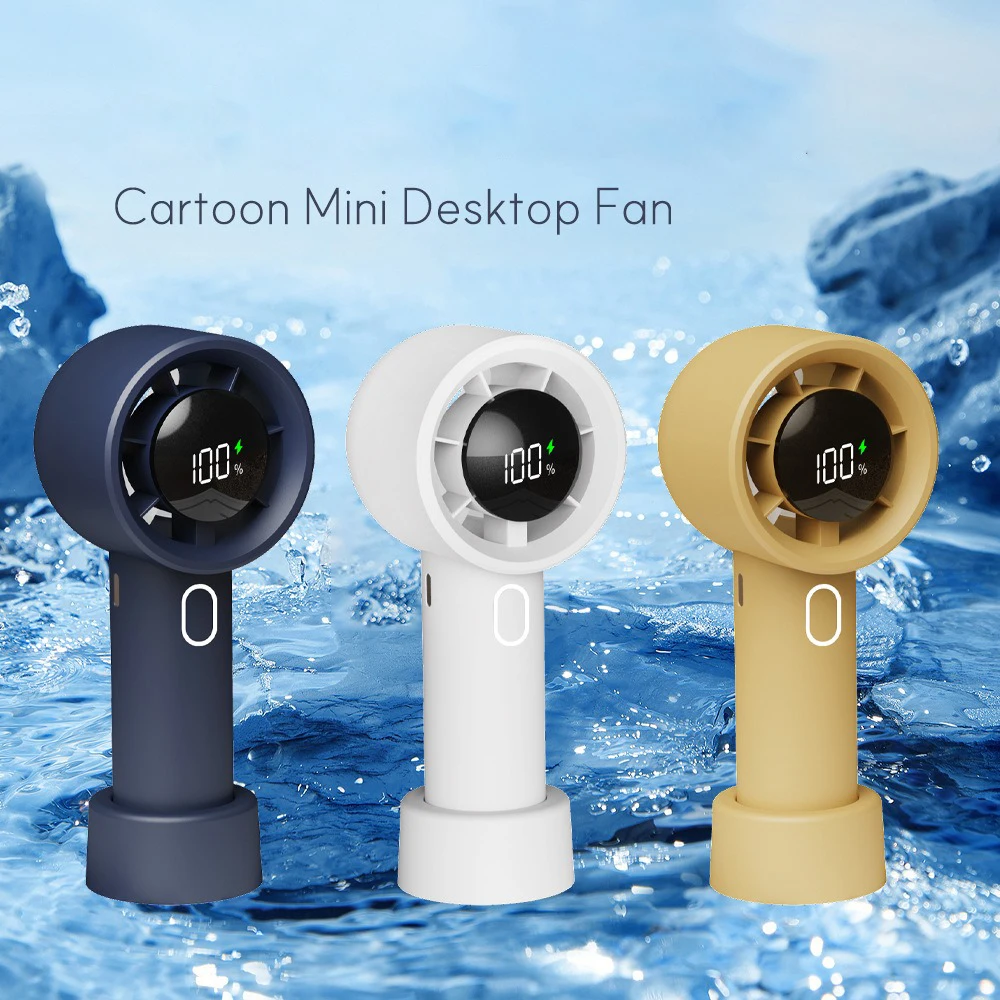 Portable Handheld Turbo Fan 100 Wind Speeds Adjustable Mini Personal Fan Outdoor Camping Battery Operated Electric Eyelash Fan