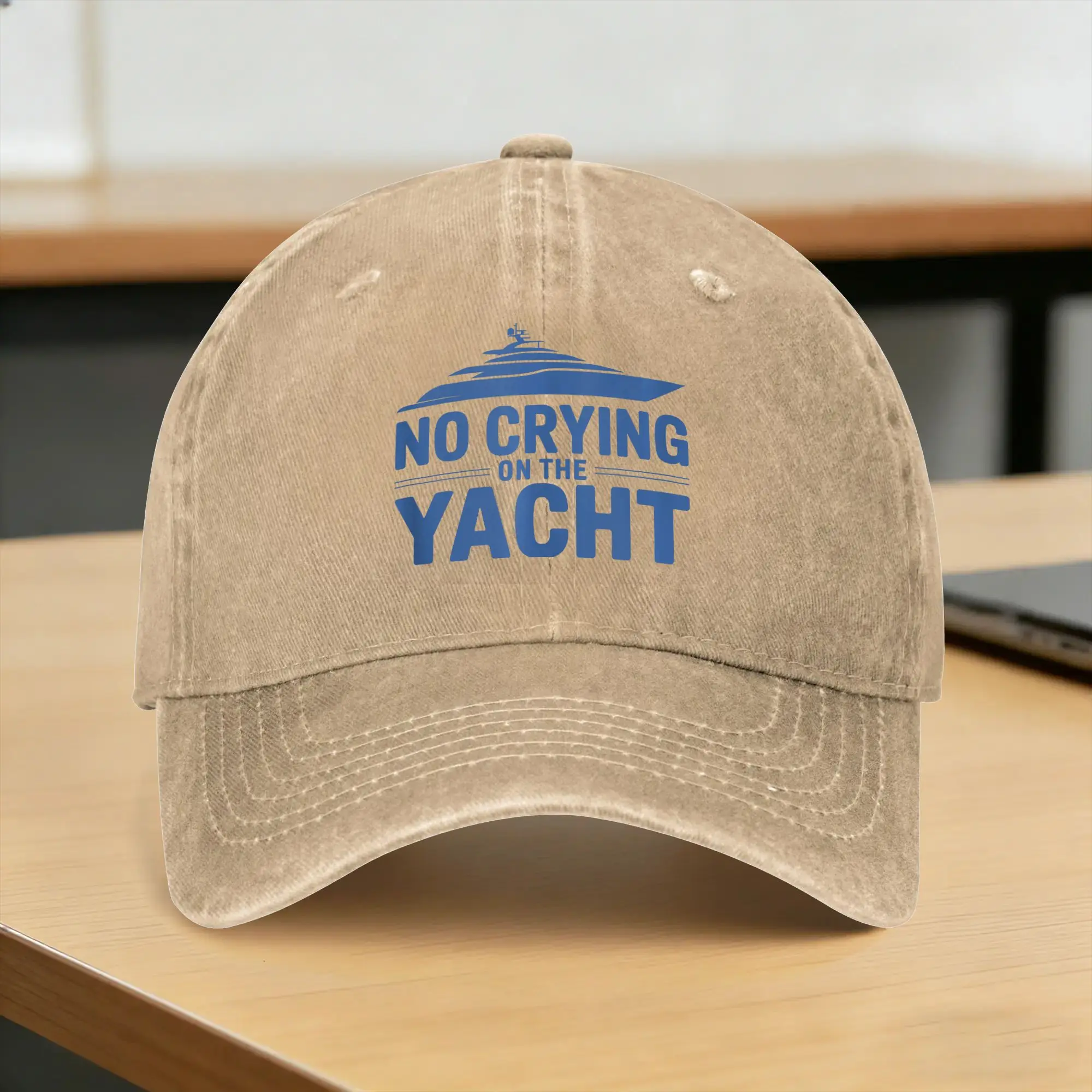 No Crying On The Yacht Funny Sarcastic First World Problem Casual Baseball Cap Summer  Trucker Hat Breathable Gym Hip Hop Hats