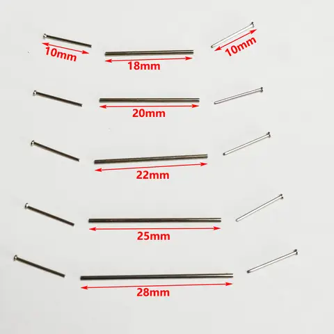 1/64 Alloy Car Axles 0.8mm L18/20/22/25/26/28/30mm Hollow Shaft Spare Parts for 1:64 HW/Matchbox/Tomeca Diecast Model Cars