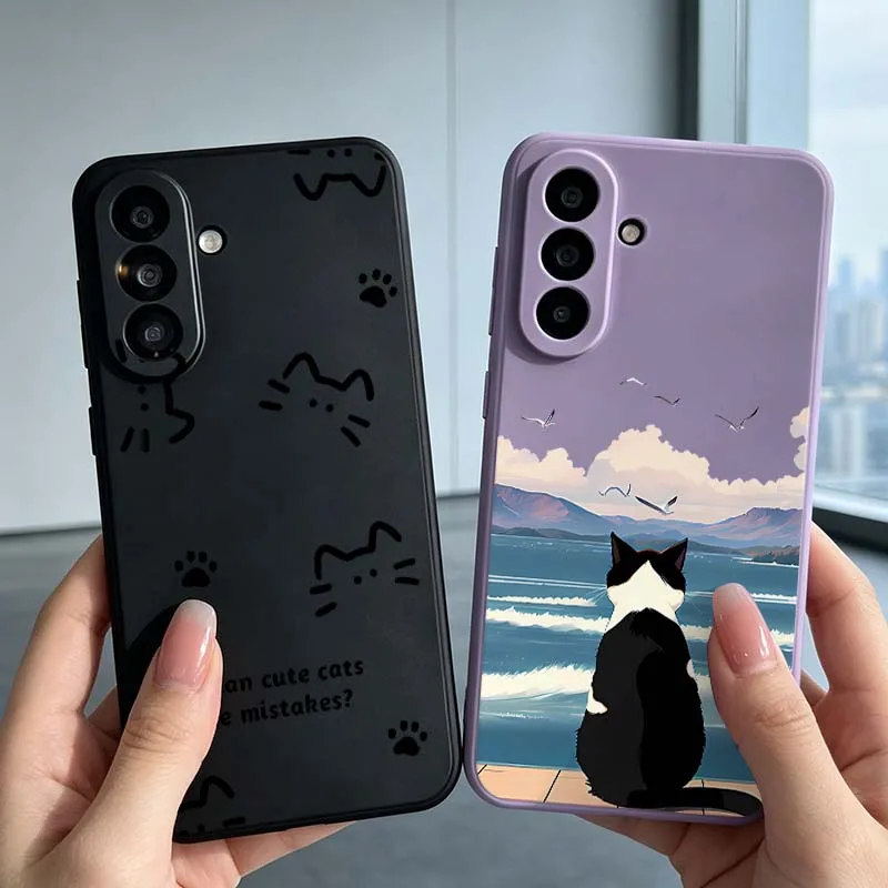Cartoon Cat Paw Pattern For Samsung Galaxy A15 A14 A13 A12 A11 A10S A10 A06 A05 A05S A04 A04S A04E A03 Liquid Phone case Cover
