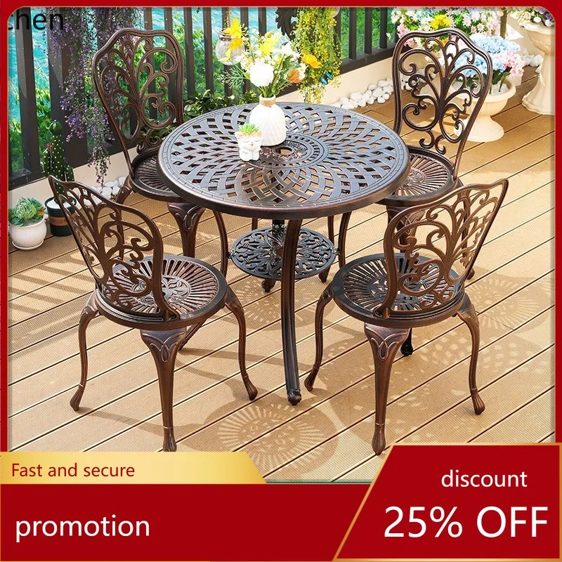

ZML Balcony Courtyard Table and Chair Outdoor Garden Chair casual Villa Table and Chair Combination