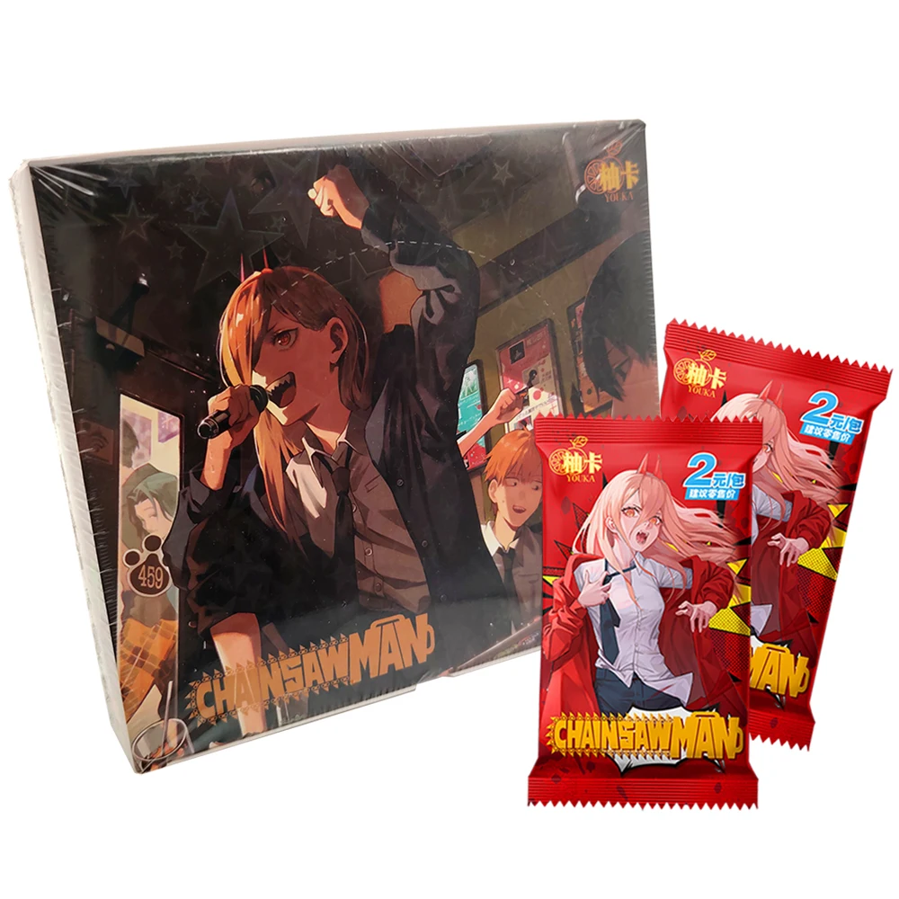 

Chainsaw Man Collection Card Boys and Girls Cherish Fantasy Anime Peripheral Popular Character Denji Makima Fun Card Toy Gifts