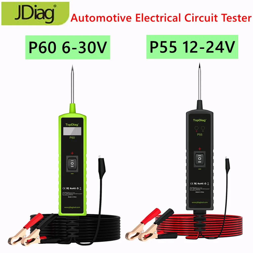 

Original JDiag Topdiag P60 Topdiag P55 Car Electrical System Tester 6V 12V 24V 30V Battery Tester Auto Diagnostic Tool