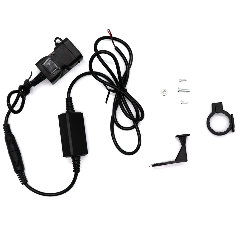 

Motorcycle USB Adapter Waterproof Dual USB Power Socket for Tablet GPS Camera Digital Cameras Smartphone (Black)