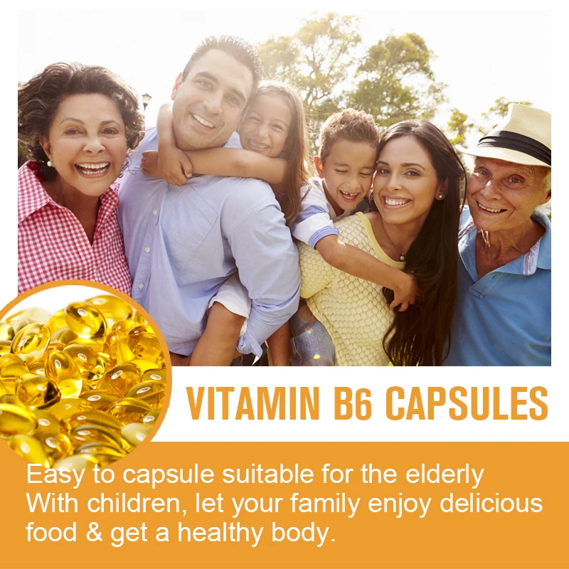 Vitamin B6 Supports Energy Metabolism For Cardiovascular & Neurological Health & Kidney & Eye Health B Complex Supplement