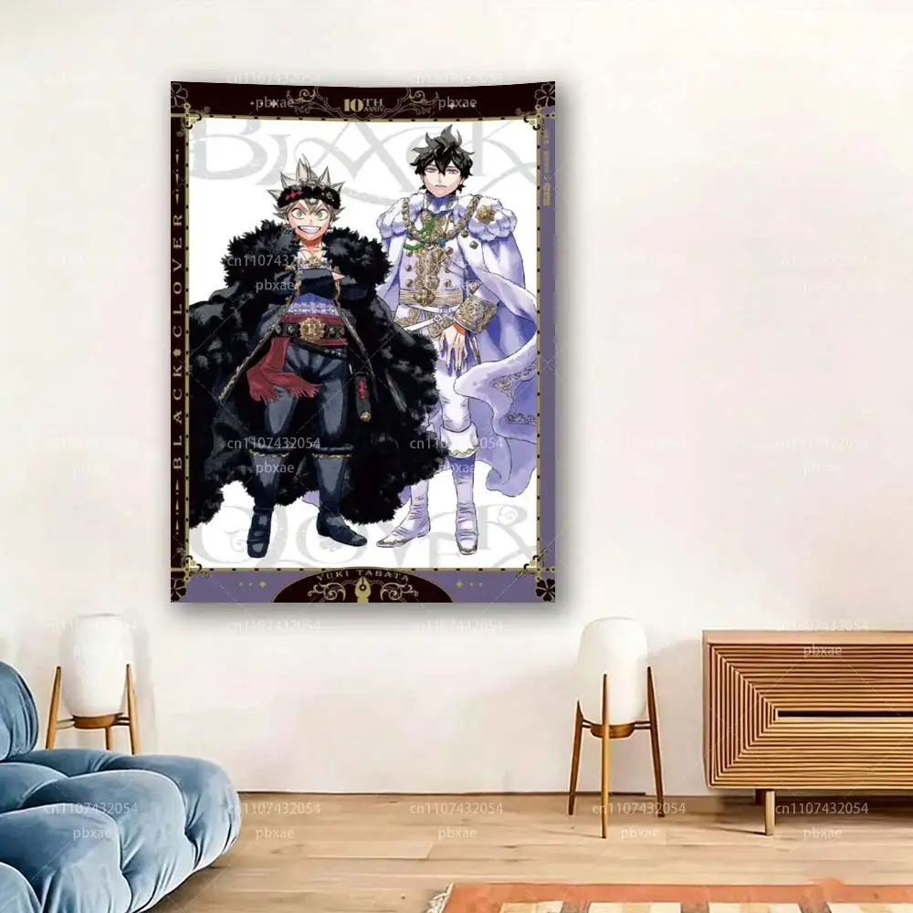 Black Clover A-Asta Anime Tapestry - Wall Hanging & Background Cloth for Home, Bedroom, Bar & Party Decor