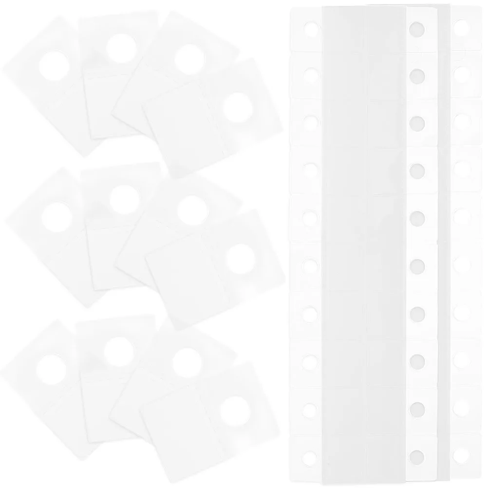 

300Pcs Adhesive Hanging Tabs PVC Plastic Retail Display Tags Strong Sticky Hanging Tabs Merchandise Display Tags