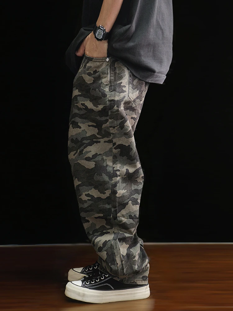 

Американские ретро-брюки в стиле милитари с камуфляжным принтом, свободные повседневные брюки прямого кроя для мужчин и женщин, молодежные, весна-лето