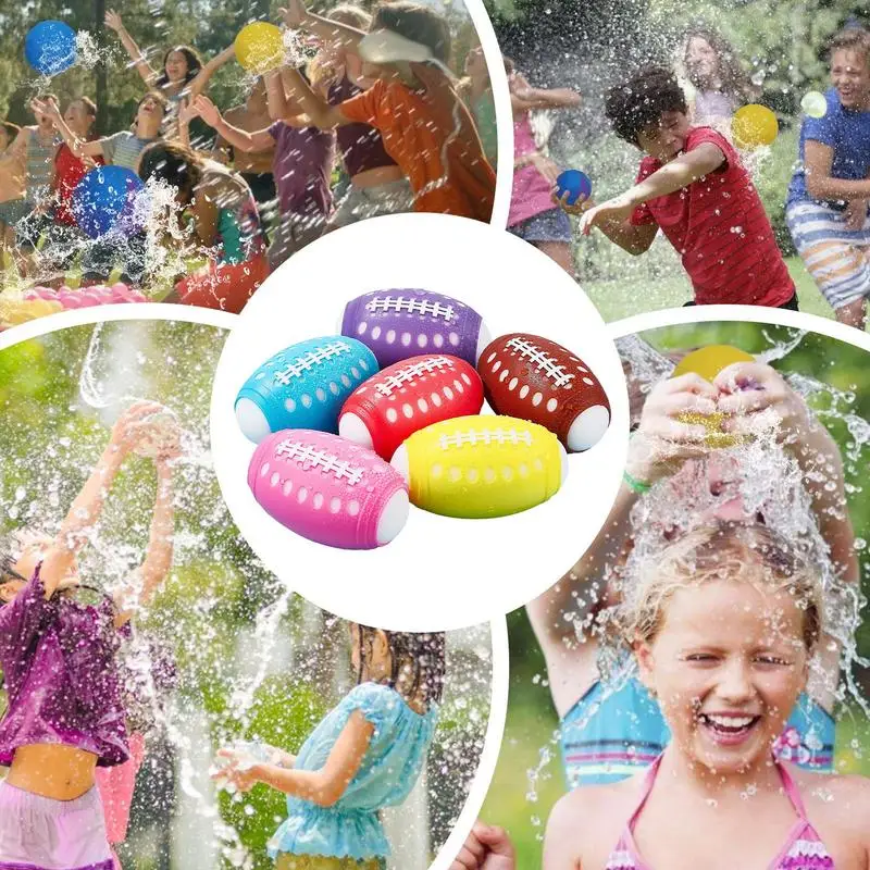 Balões de água recarregáveis 6x esponja bolas de água brinquedos recarregáveis atividades da equipe bolas de esponja absorvente entretenimento de verão para