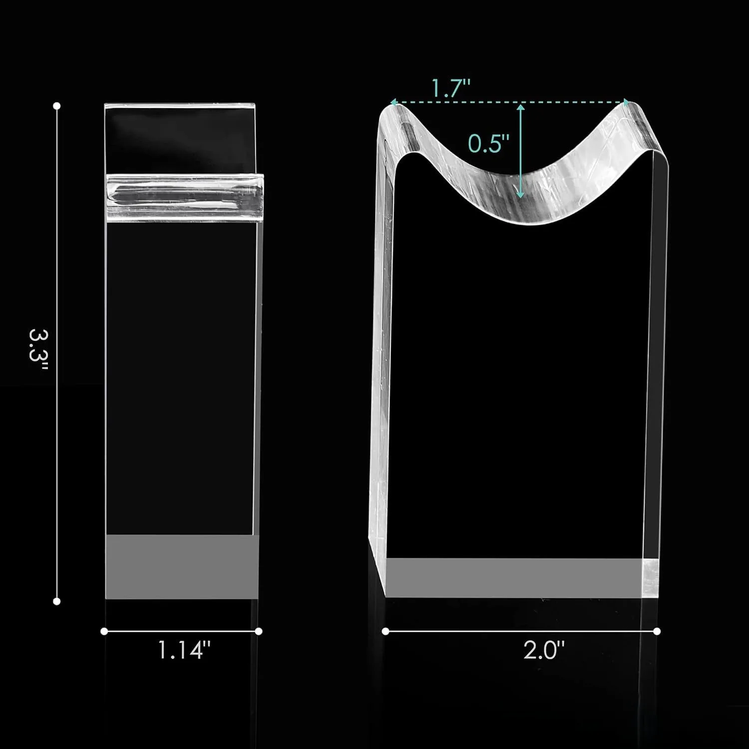 Transparent Acrylic Holder Adjustable Display Rack For Cutters 1.97 X 1.18 X 3.3 Inches For Collectors Stand