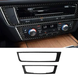 Car Air Conditioning Control Panel Decor Trim Sticker for Audi A6 S6 C7 A7 S7 4G8 2012-2018 Auto Accessories Carbon Fiber