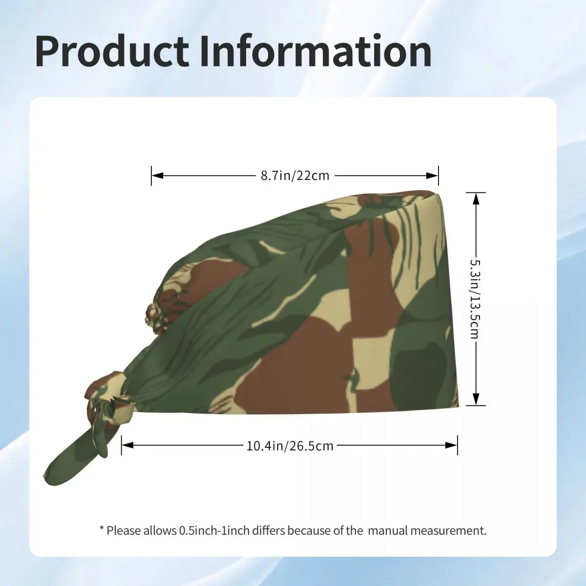 مخصص الحرب الروديسية التمويه قبعة العمل القبعات الجراحية النساء الرجال كامو غرفة العمليات قبعة قبعة التمريض مختبر يعمل قبعة