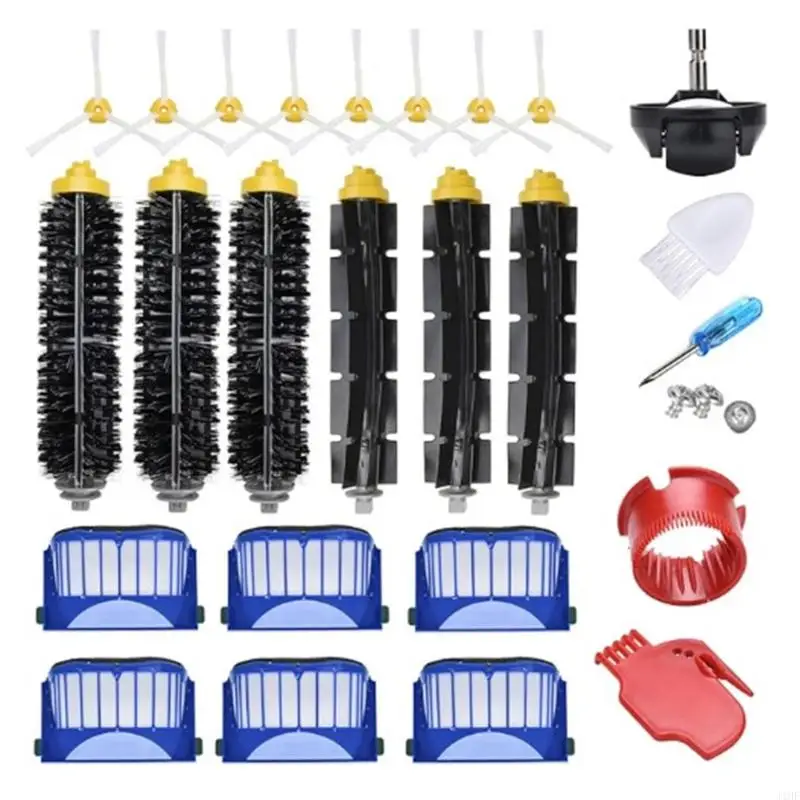 

J1HF Main Brush Vacuum Cleaner Replacement Filter Side Brush Replacement Part for 655 595 600 610 660 680 529 Models
