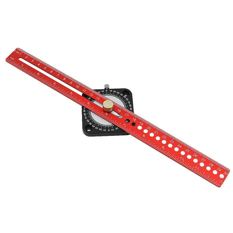 【人気】木工コンパス定規 12インチ アルミ合金製 製図コンパス 平行垂直交差定規 T型製図定規