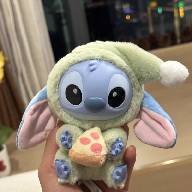 Disney Stitch Eat Algo Antes del Dormir serie caja ciega muñeca de juguete figura de Anime adornos de muñeca de punto juguete para regalo sorpresa