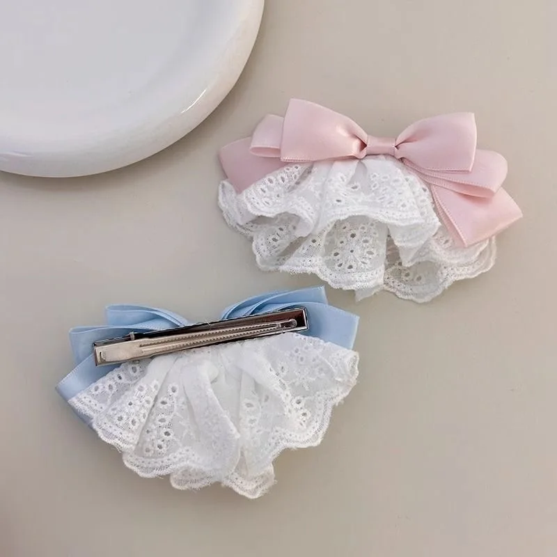 【1 pair】accessories for women trend 2024 Girl hair clip lolita y2k hairpin cute hair things bows for hair accessory for women