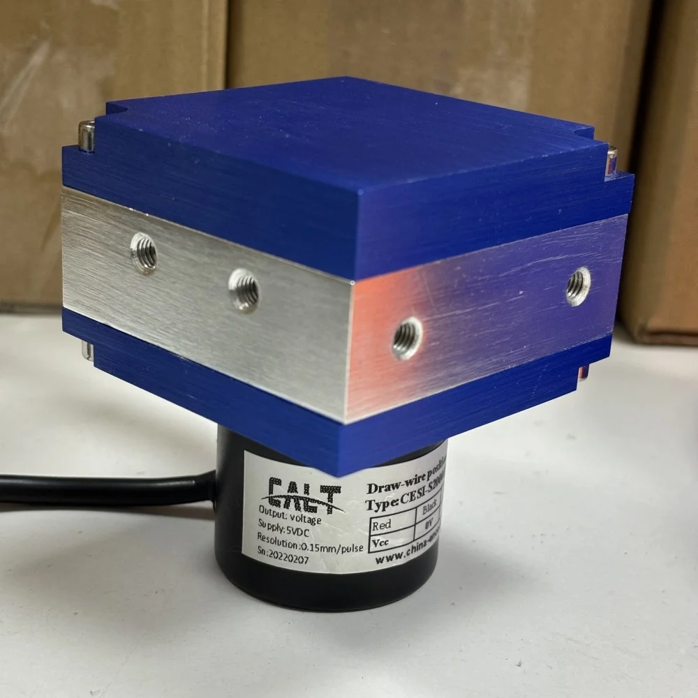 Coin Draw-Wire Posição Sensor, saída de tensão do codificador, 2000mm Encoder