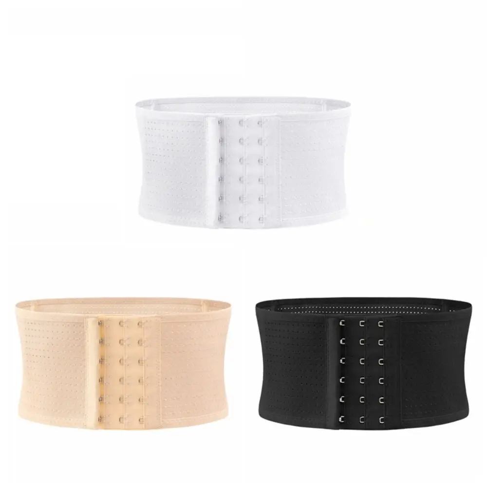 단색 속이 비치는 복부 보정 쉐이프웨어 얇은 슬리밍 숏 웨이스트 벨트 복부 조절 가능한 허리 트레이너 여성용