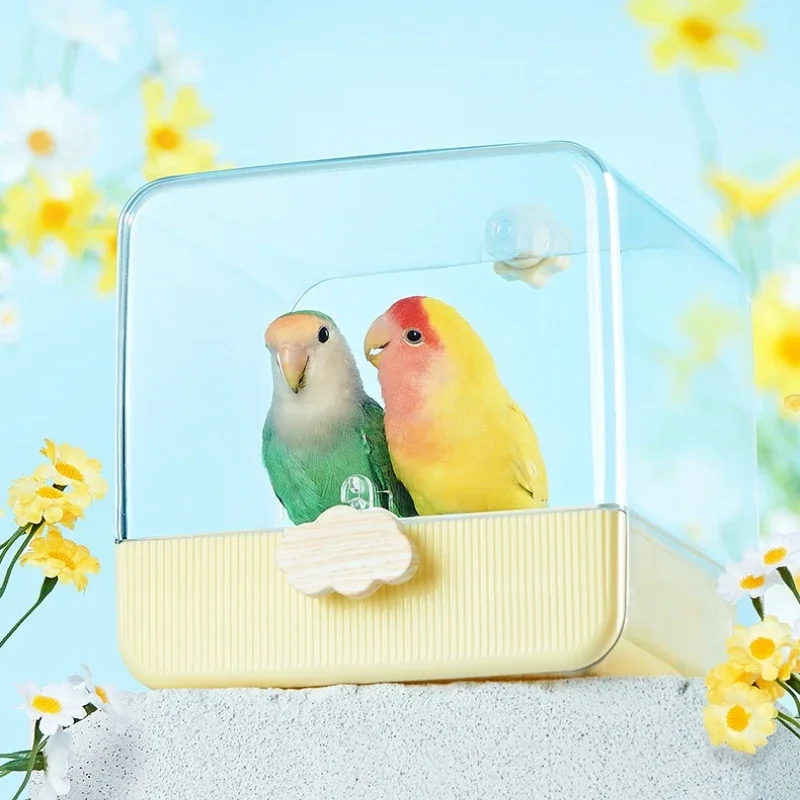 Parrot Bath Tub Bathroom Shower Device for Birds Large Size Bird Cleaning Accessory Water Bathing Tool Household Goods