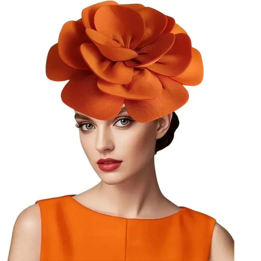 

Exquisite Large Rose Flower Headband Elegant Sweet Vintage Fascinator Hat Formal Hat Hair Hoop Oversized Flower Headpiece