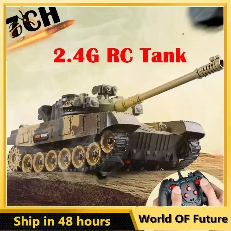 RC Tank Military War Battle United States M1 Leopard 2 Remote Control Toy Car Tactical Model Electronic Toys for Boys Children