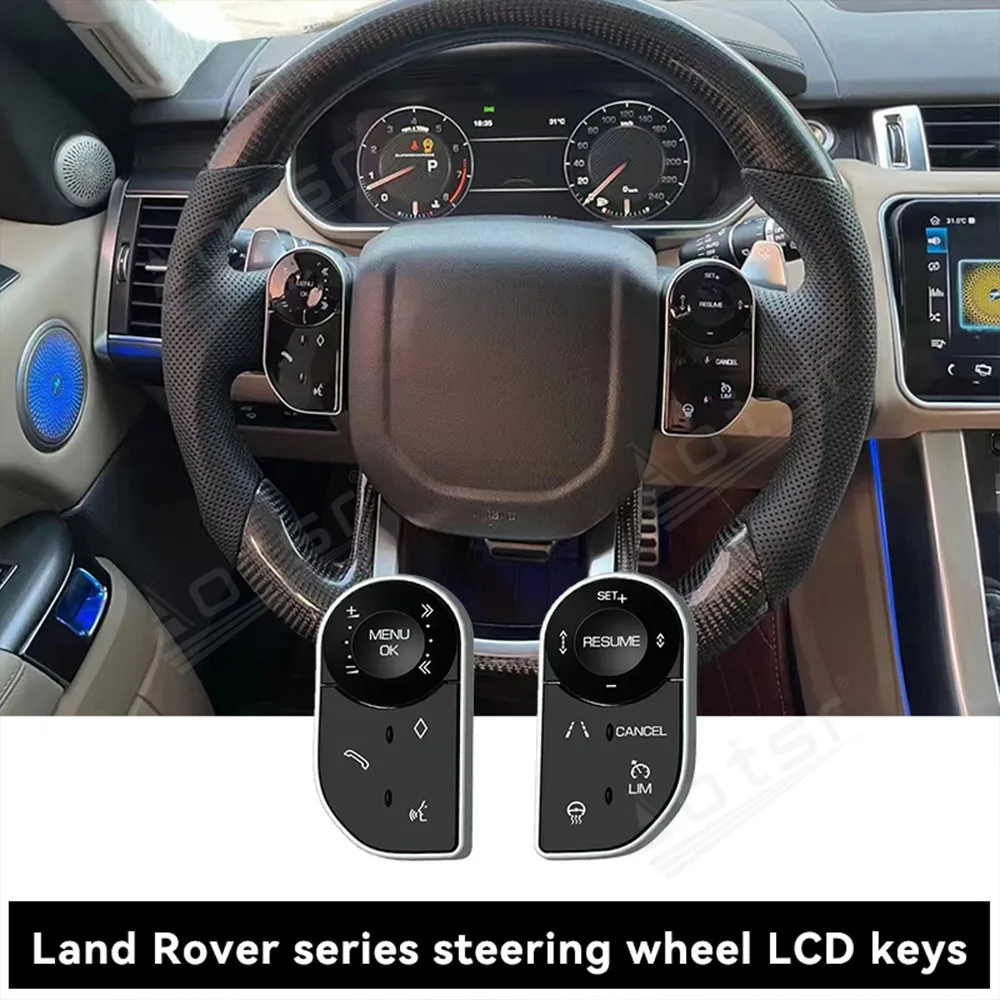 Steering Wheel Control Buttons For Land Rover Range Rover Sport Executive Discovery 5 2013-2017 OEM Style Keys 2 Side Buttons