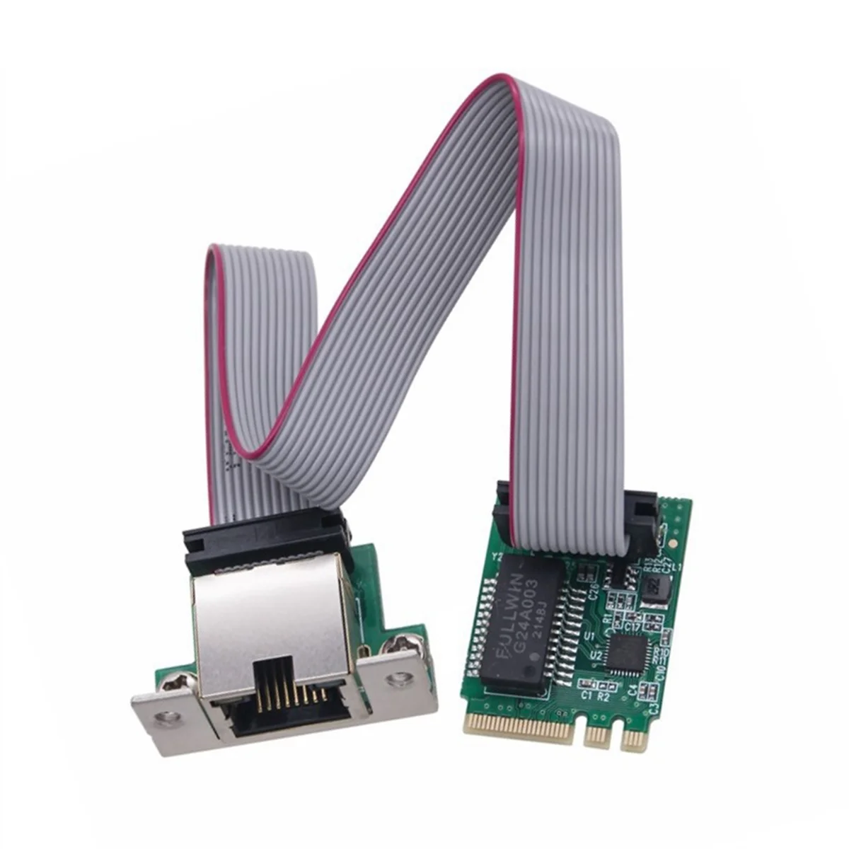 AT87-M.2 A Key and E Key Adapter Card to Single RJ45 Port 10/100/1000Mbps Ethernet Networks Card for Desktop Computer