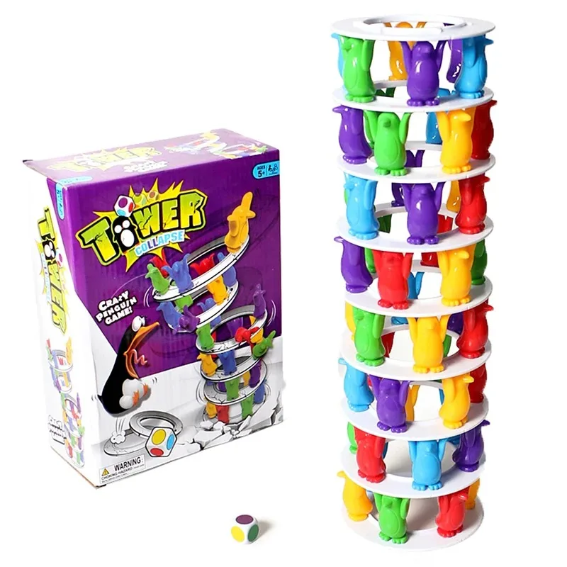 

**Kids Penguin Tower Collapse Balance Game Toy Party Family Funny Board Game Toys Crazy Penguin Crash Tower Toy Kid Gift..