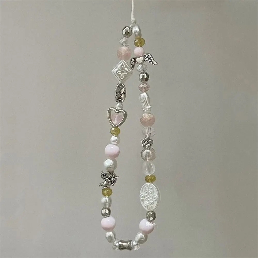 

Star Pearl Beaded Phone Chain Phone Charms Anti-Lost Phone Strap Hanging Cord Summer Mobile Lanyard Women Girls