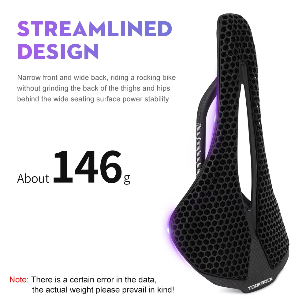 Q10 3D Printed Bicycle Saddle Ultralight Carbon Fiber Hollow Comfortable Breathable Gravel Road bike Cycling Seat Parts