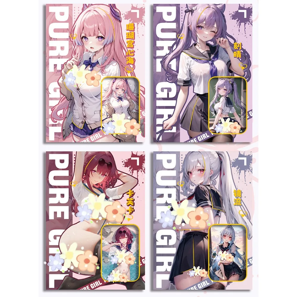 Anime Beauty Goddess Story Collection Cards Game Pretty Girl Kafka Sangonomiya Kokomi Film JK Series Character Cards Kids Gifts