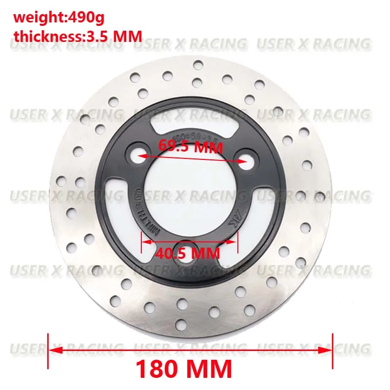 USERX Universal Motorcycle Front Rear 180mm Brake Disc rotor for ATV UTV Buggy go Kart racing Four Wheel Bicycle scooter