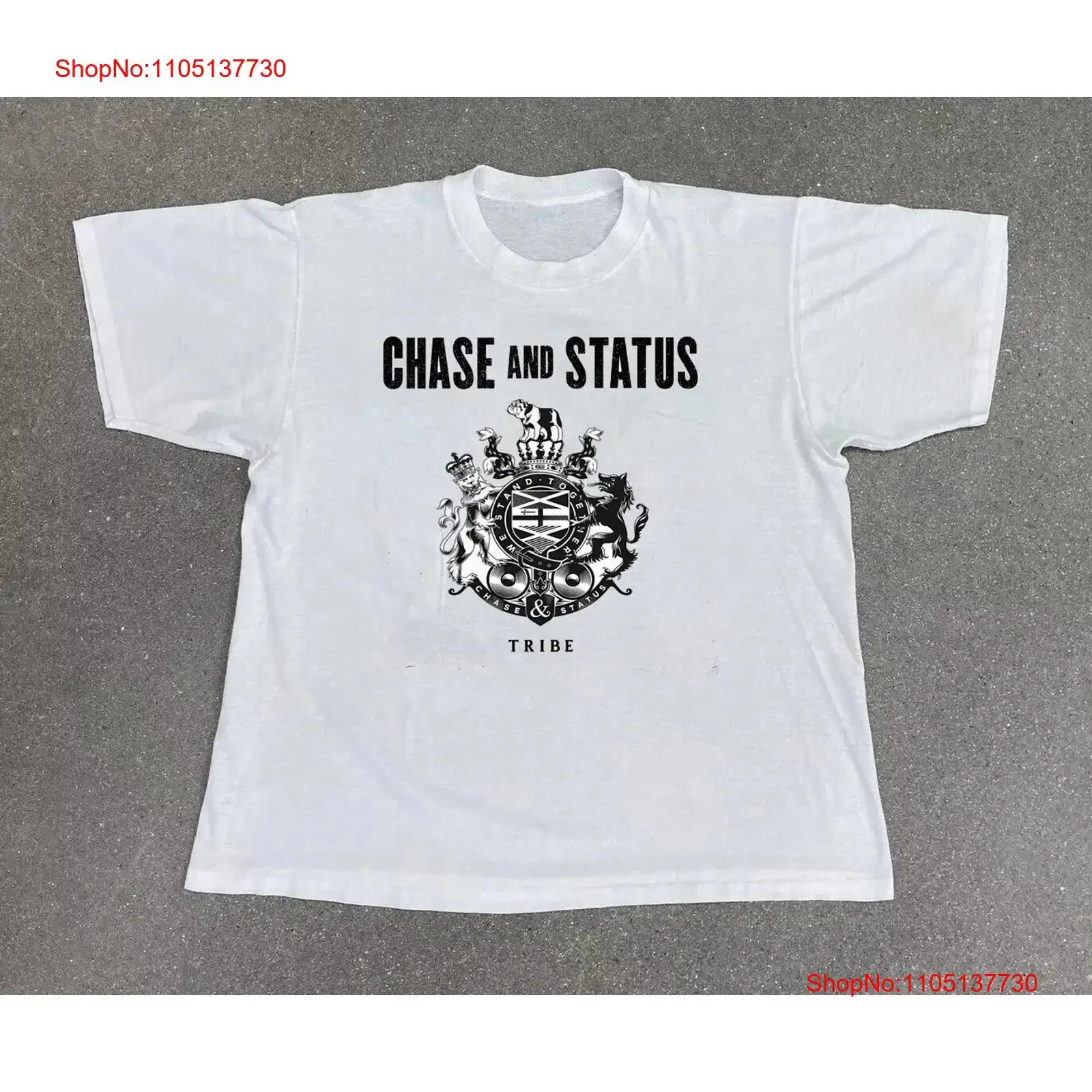 Chase and Status Tribe White Cotton T Shirt For Fan FN1058 vintage Washed fashion Slightly homme Comfortable Stretched Unisex