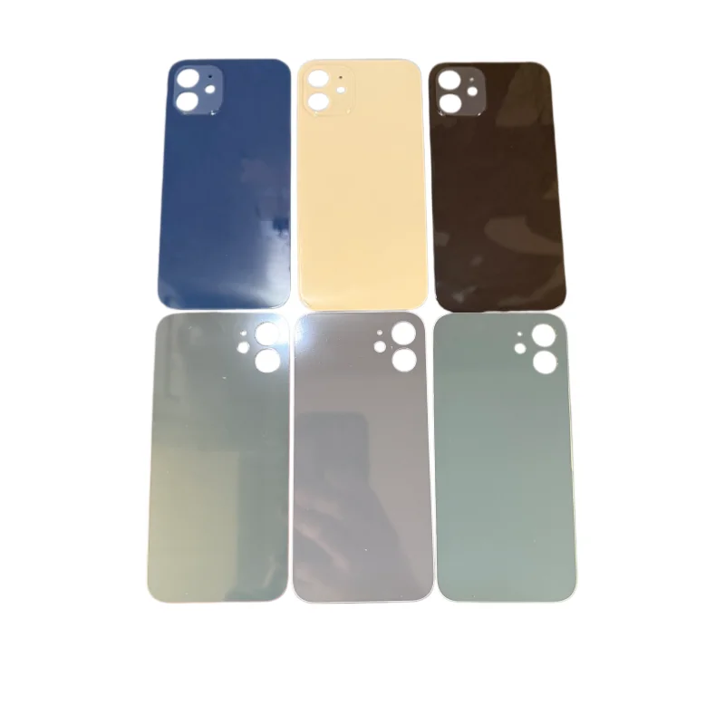 1PCS Rear Back Glass Large Hole Solid Color Suitable for iPhone 12 Mini 12MINI Back Cover Glass Replacement Repair Rear Glass view 5