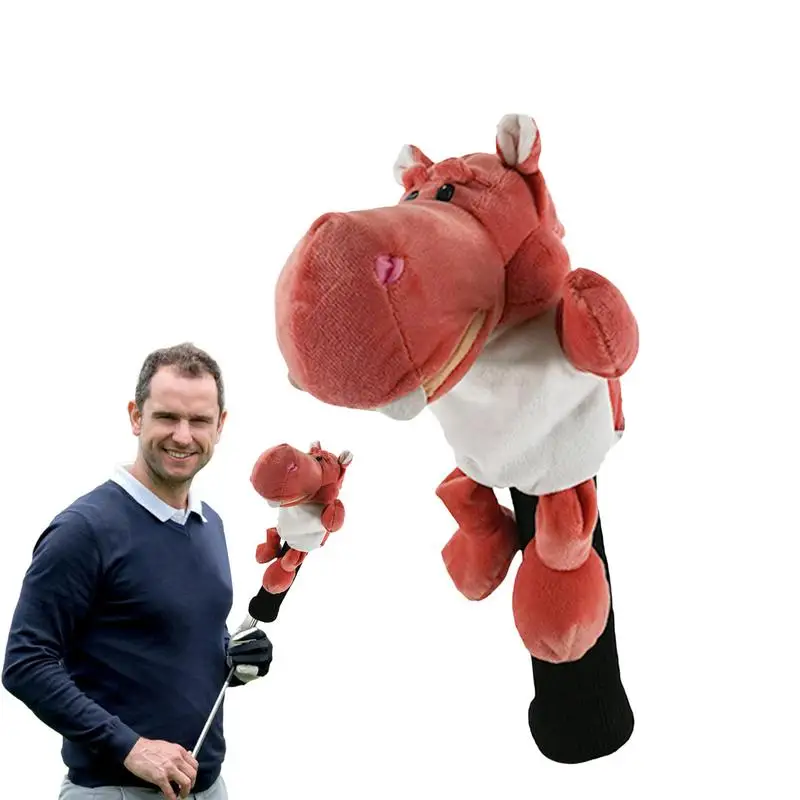 Animal Golf Club Driver Head Covers Long Neck Golf Driver Cover Raccoon/red Hippopotamuss/wolf/rabbit/piggy Golf Club Head Cover