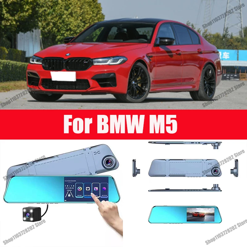 

For BMW M5 Mirror Camera for Car Touch Screen Video Recorder Rearview mirror Dash Cam Front and Rear Camera Mirror DVR