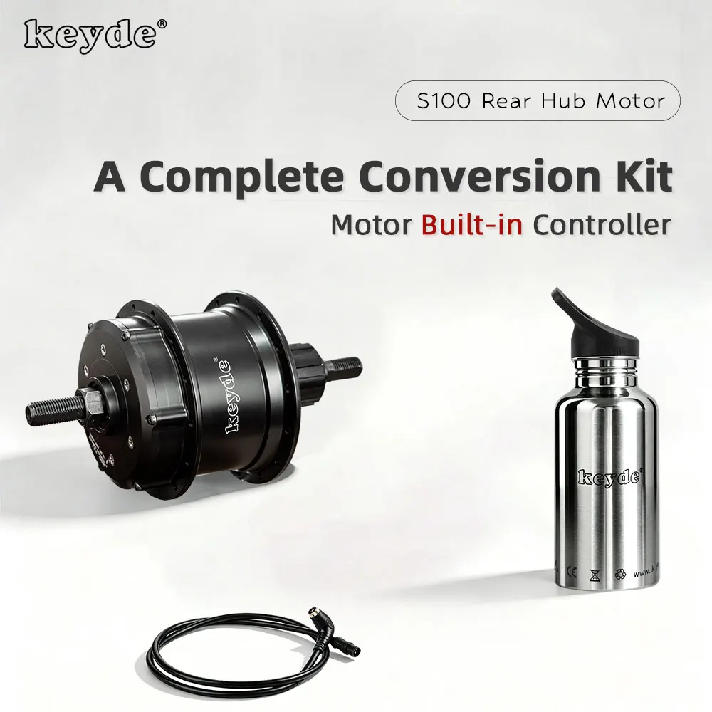Keyde S100 Rear Hub Motor Kit 36V 250W Small Size Water Bottle Battery Electric Bike Conversion Kit for Bicycles